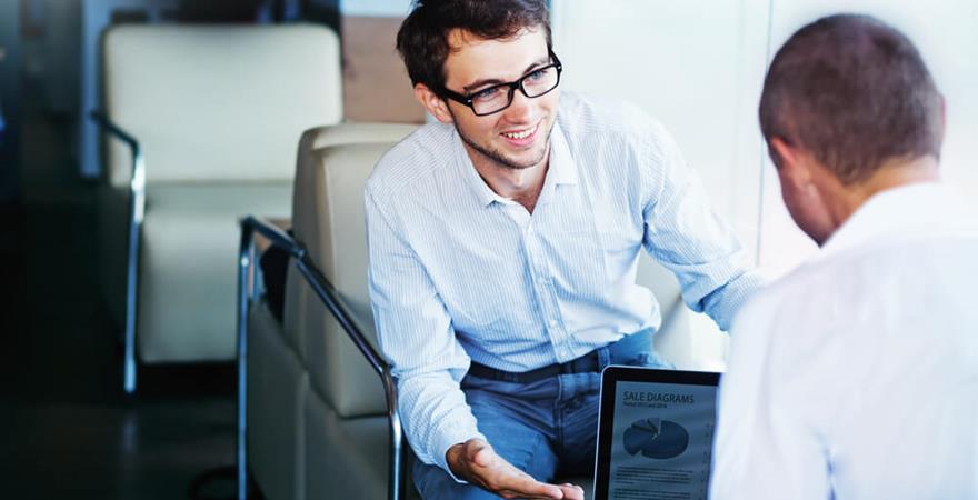 man smiling explaining (2)