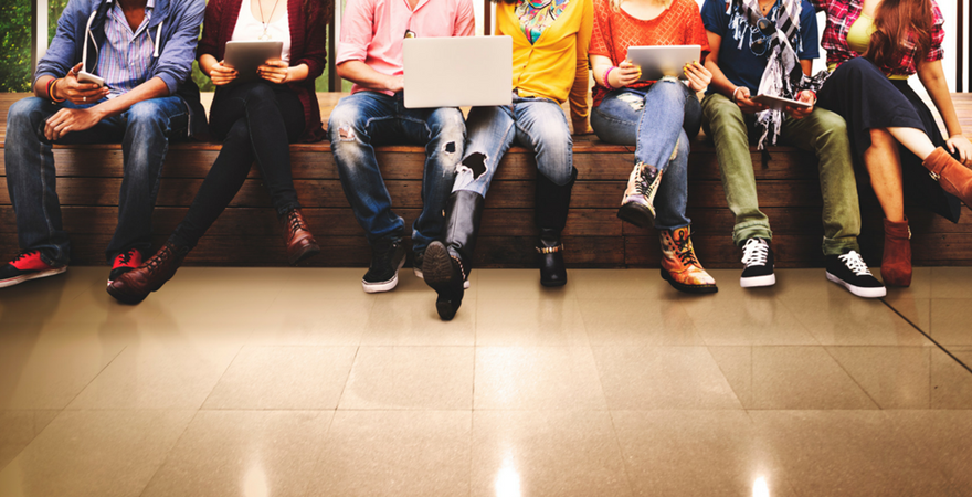 Students sitting Image
