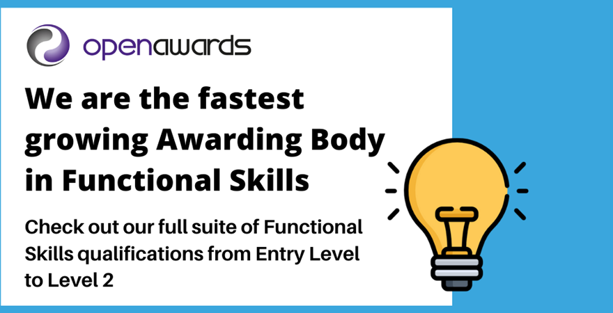 Fastest growing awarding body in Funcational Skills